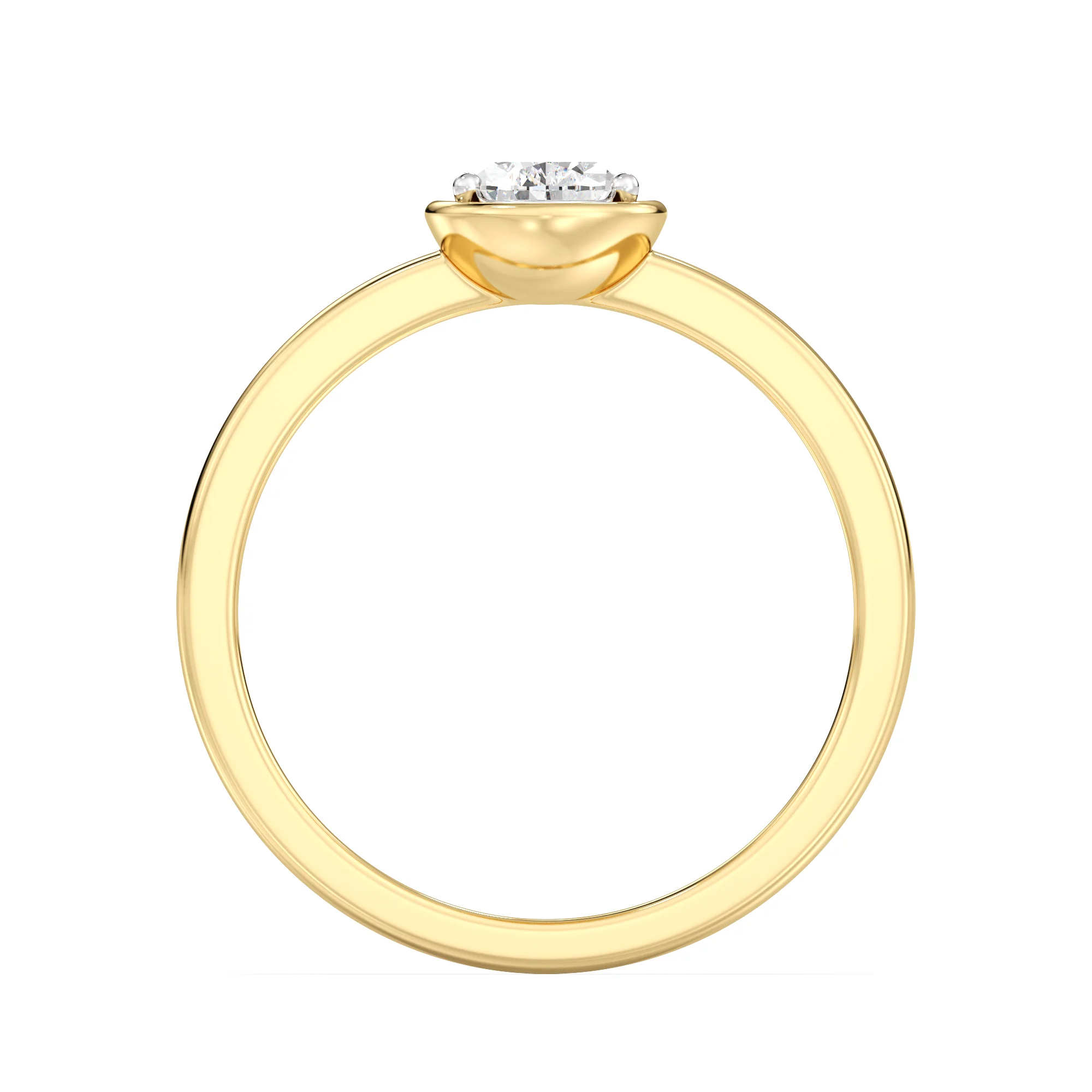 0.50 Carat Pear Cut Lab Grown Diamond Solitaire Ring in 18K Gold - Image 4