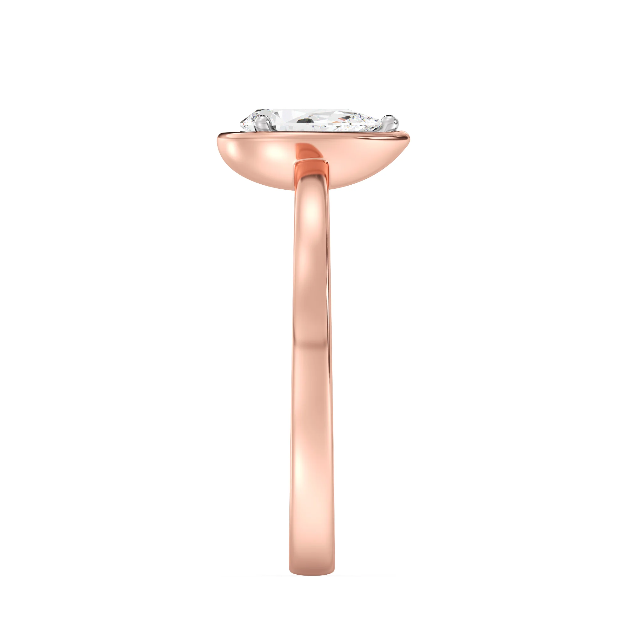 0.50 Carat Pear Cut Lab Grown Diamond Solitaire Ring in 18K Gold - Image 9