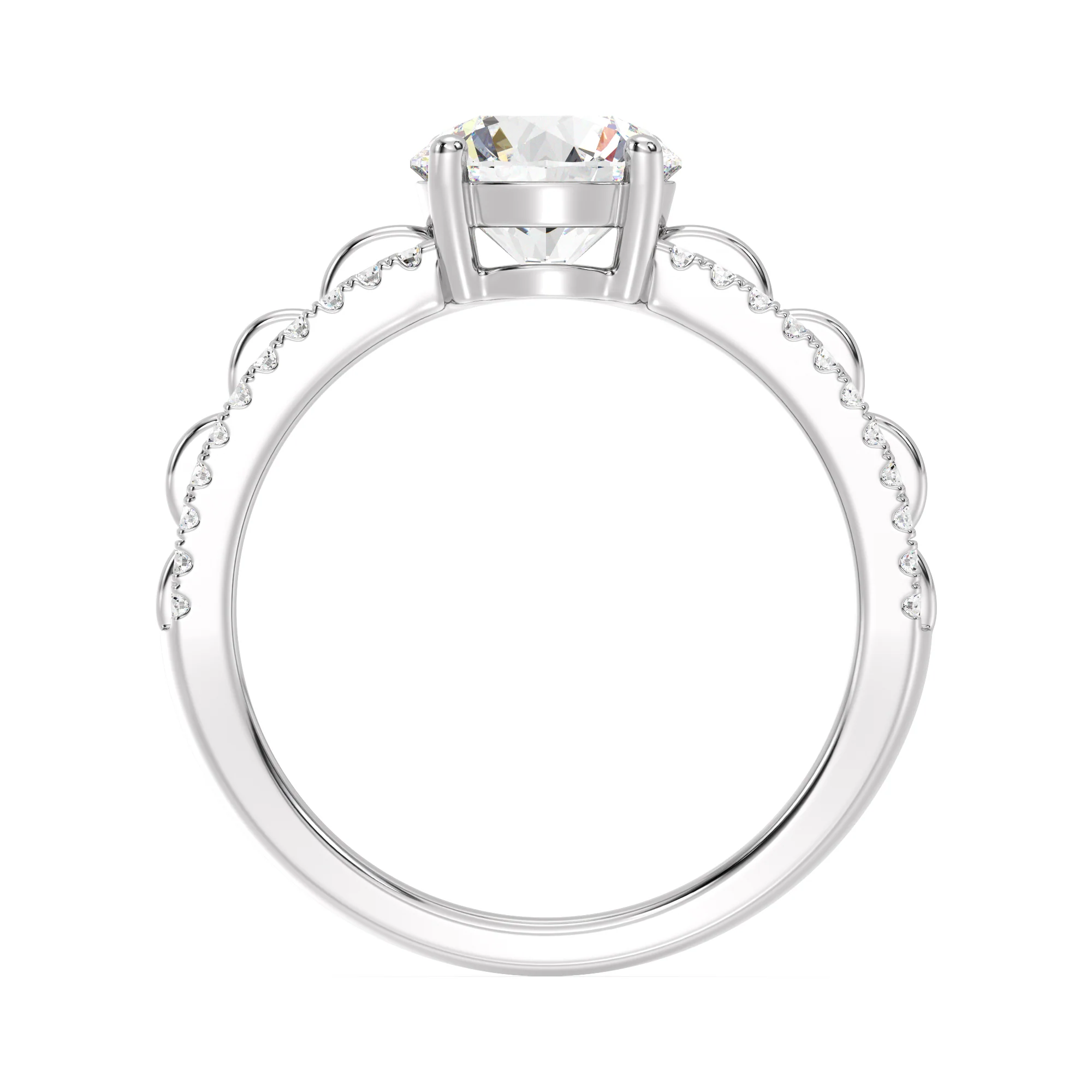 1.5 Carat Round Cut Lab Grown Diamond Solitaire Engagement Ring in 18K Gold - Image 13