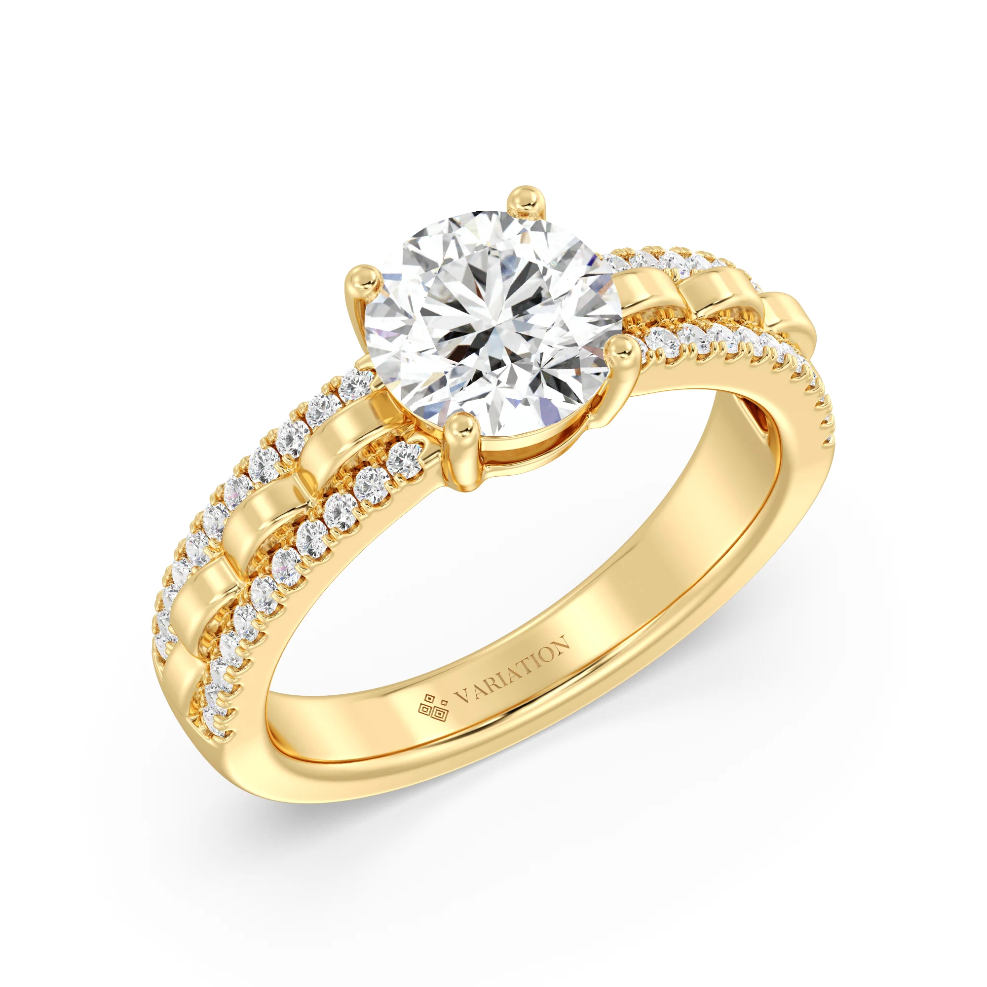 1.5 Carat Round Cut Lab Grown Diamond Solitaire Engagement Ring in 18K Gold - Image 5