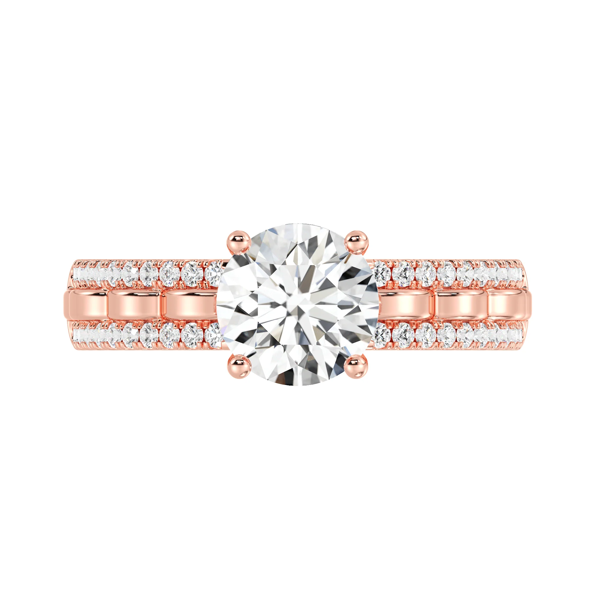 1.5 Carat Round Cut Lab Grown Diamond Solitaire Engagement Ring in 18K Gold - Image 7
