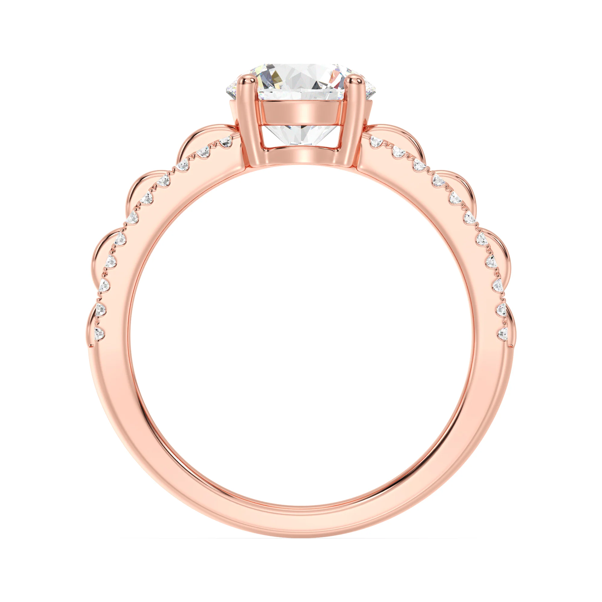 1.5 Carat Round Cut Lab Grown Diamond Solitaire Engagement Ring in 18K Gold - Image 8