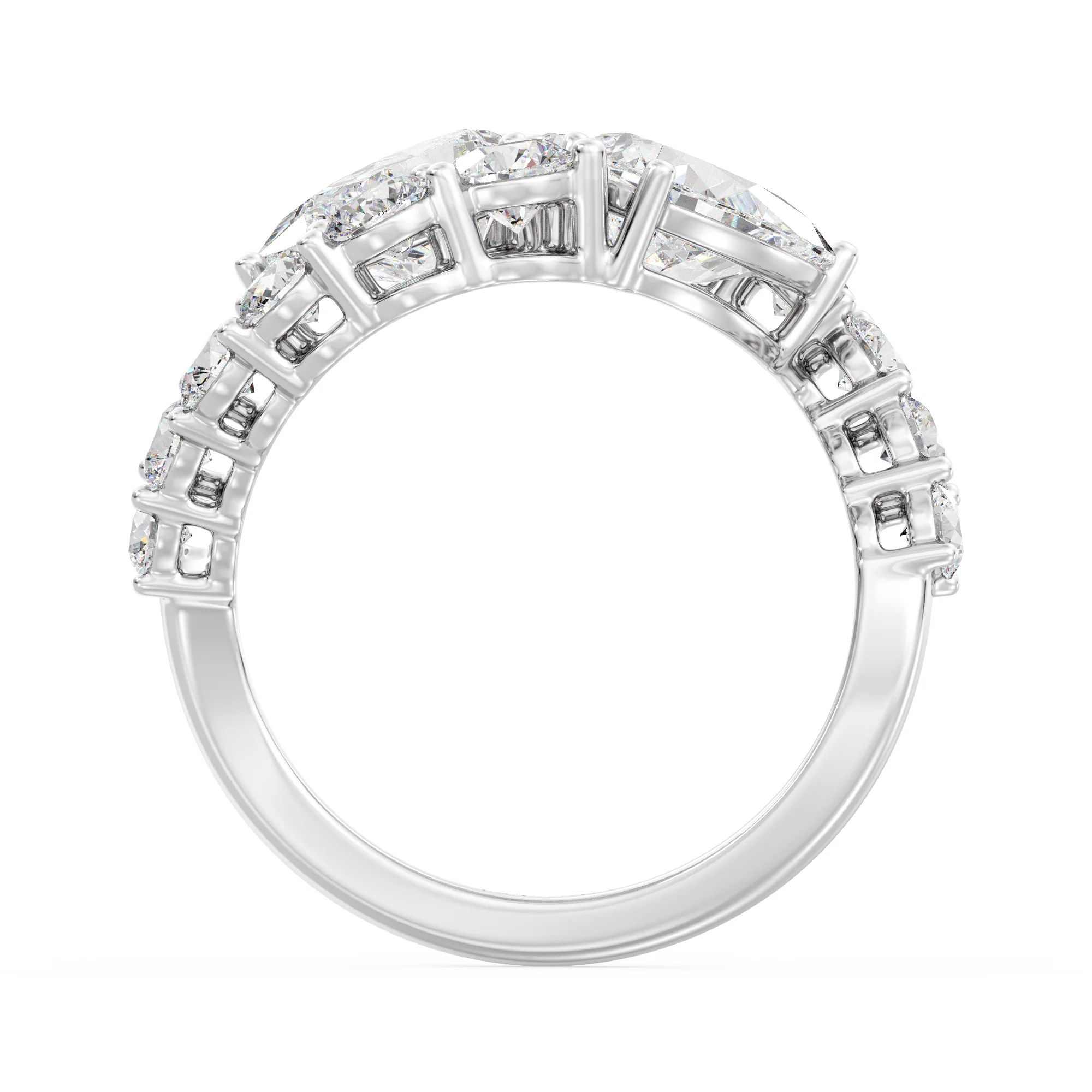 1.50 Carat Pear Cut Lab Grown Diamond Bypass Ring in 18K Gold - Image 15