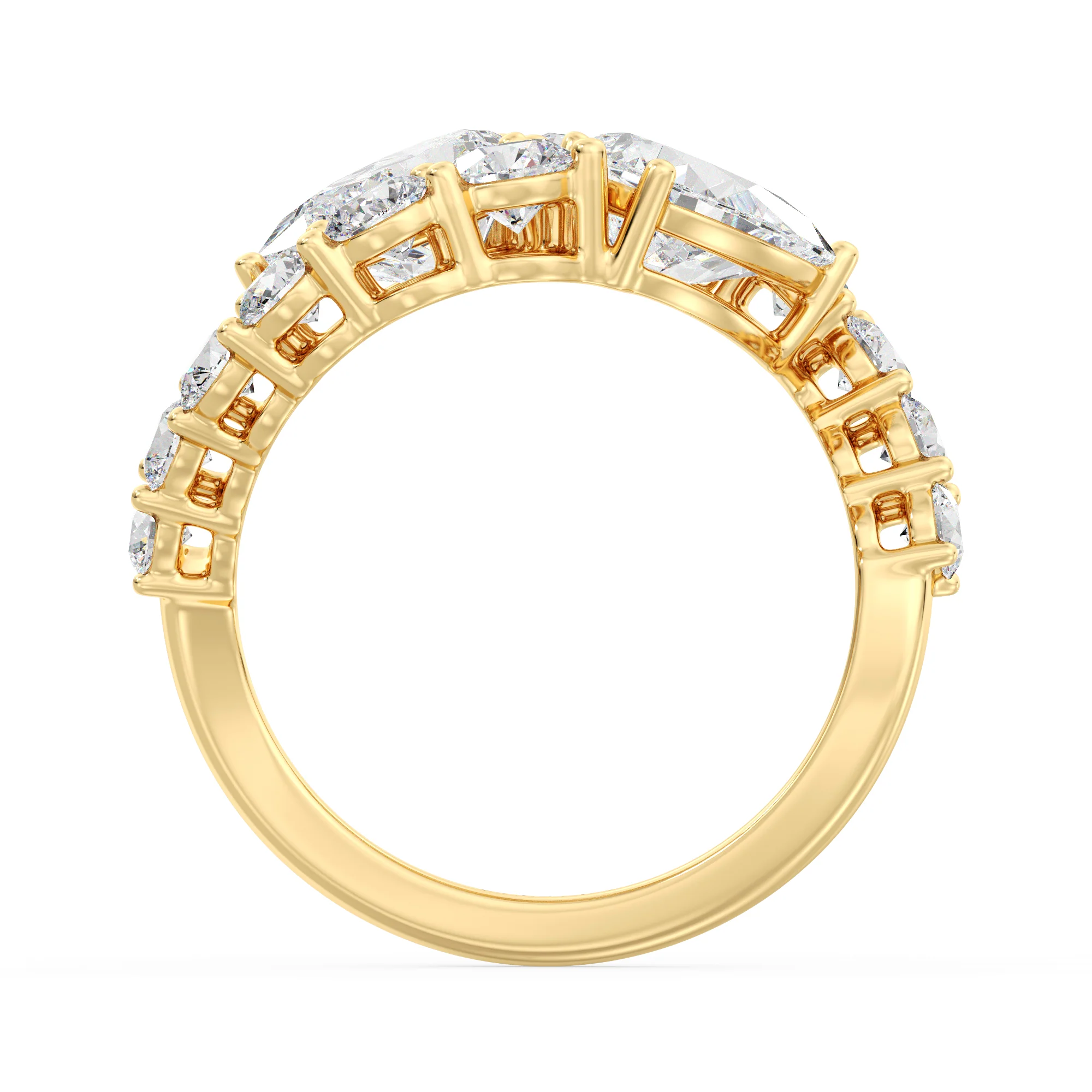 1.50 Carat Pear Cut Lab Grown Diamond Bypass Ring in 18K Gold - Image 6