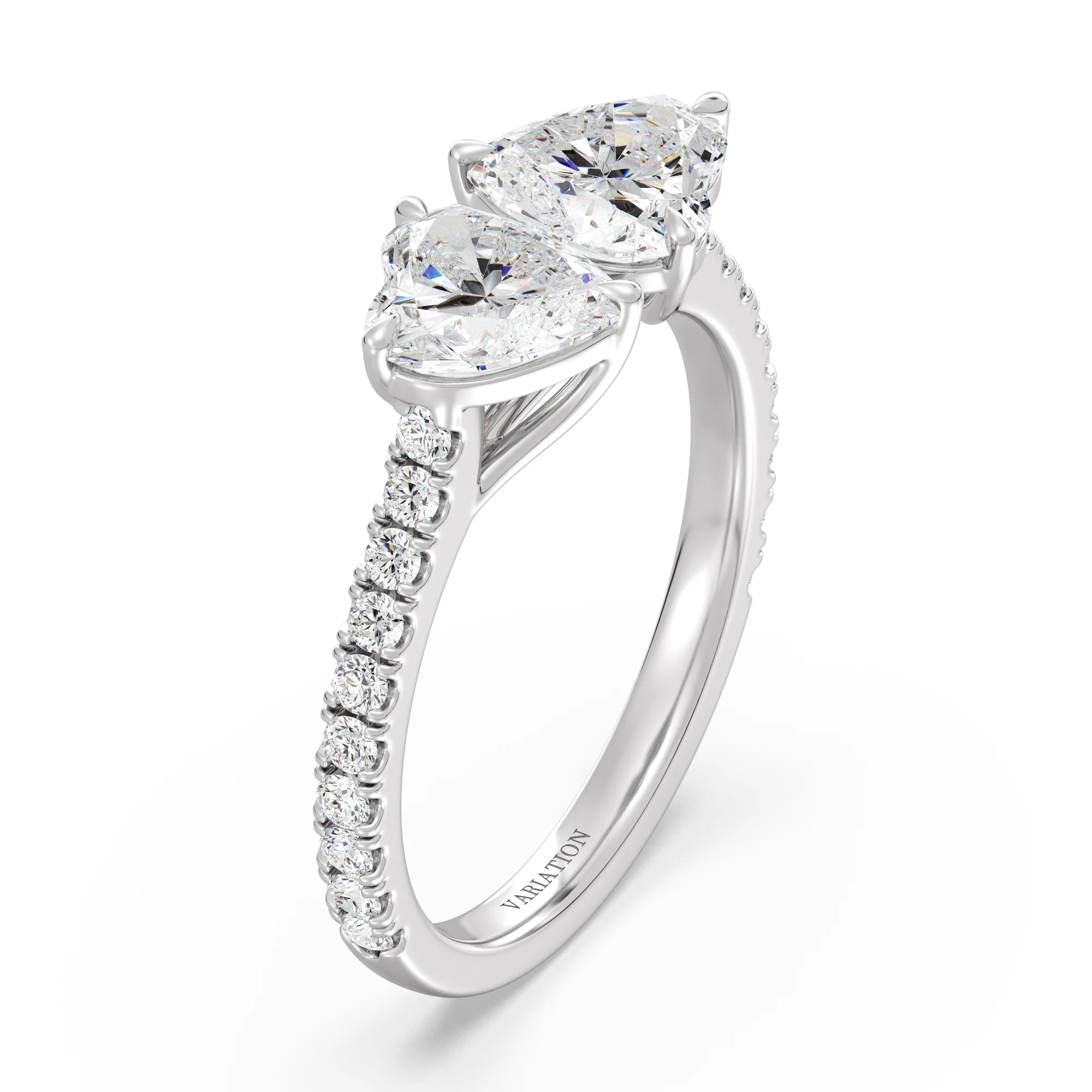 1 Carat Heart Cut Lab Grown Diamond Toi et Moi Ring in 18K Gold - Image 12