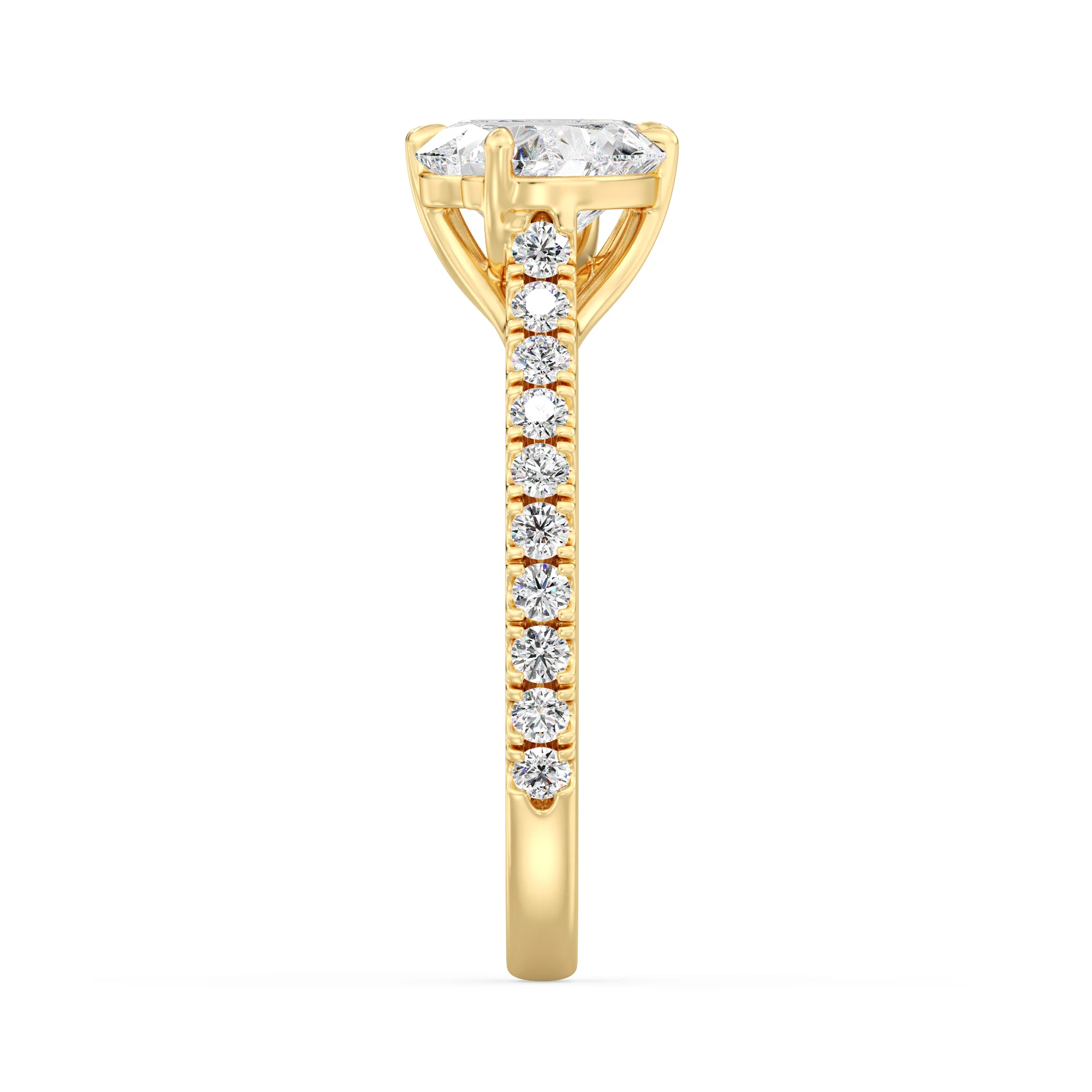 1 Carat Heart Cut Lab Grown Diamond Toi et Moi Ring in 18K Gold - Image 4