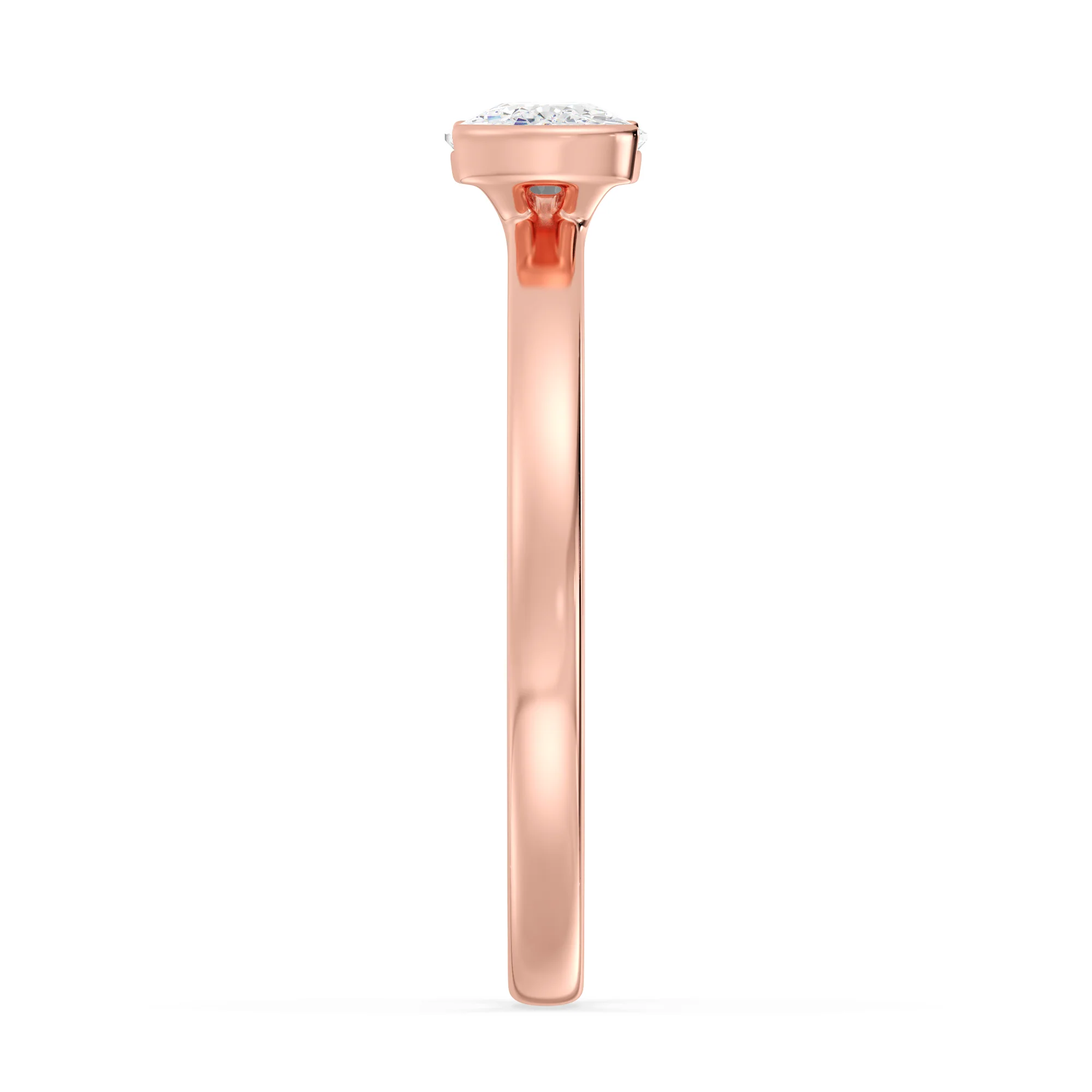 1 Carat Oval Cut Lab Grown Diamond Solitaire Ring in 18K Gold - Image 10
