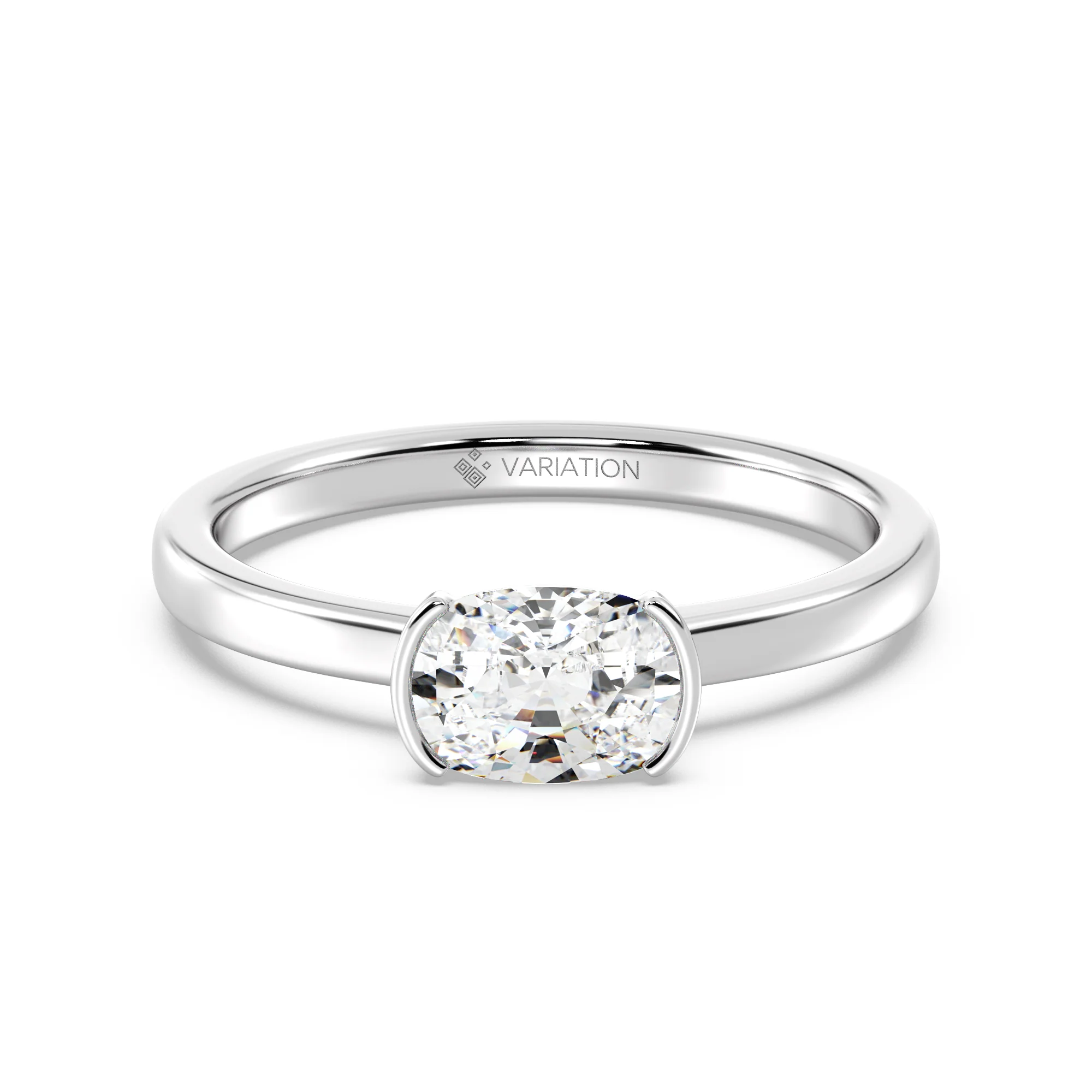 1 Carat Oval Cut Lab Grown Diamond Solitaire Ring in 18K Gold - Image 11
