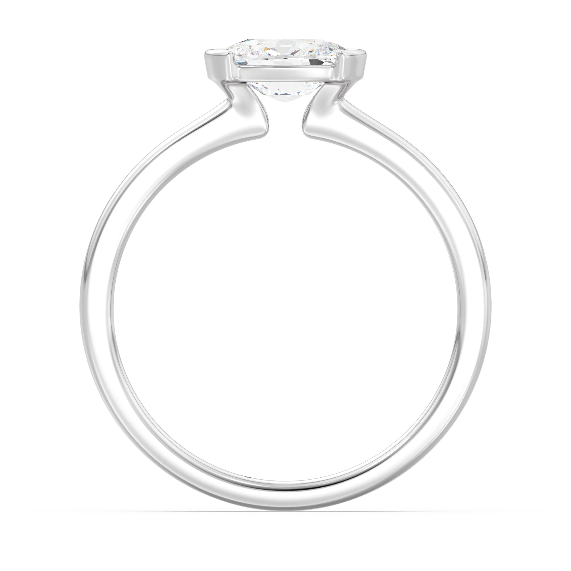 1 Carat Oval Cut Lab Grown Diamond Solitaire Ring in 18K Gold - Image 14