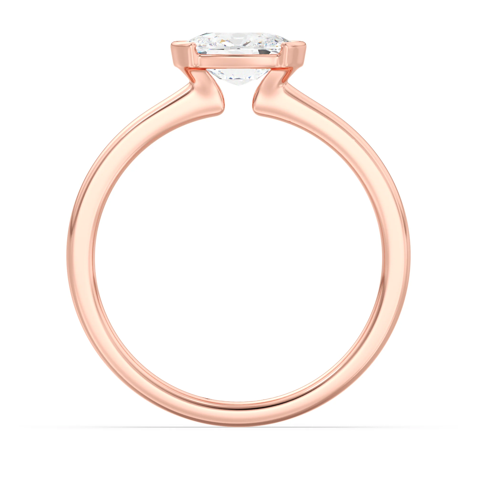 1 Carat Oval Cut Lab Grown Diamond Solitaire Ring in 18K Gold - Image 9