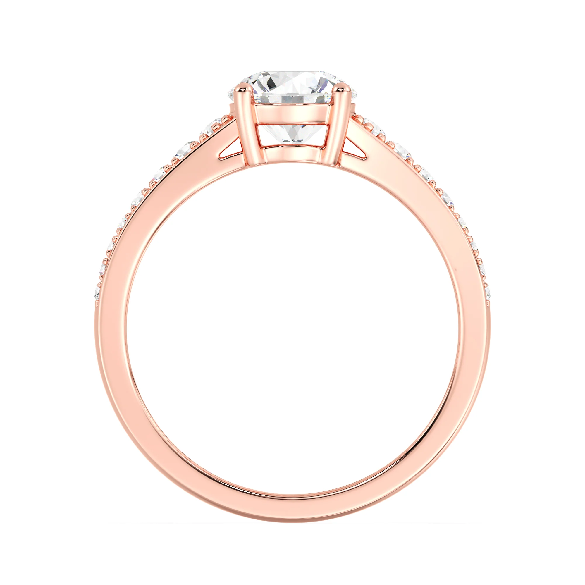 1 Carat Round Cut Lab Grown Diamond Solitaire Engagement Ring in 18K Gold - Image 13