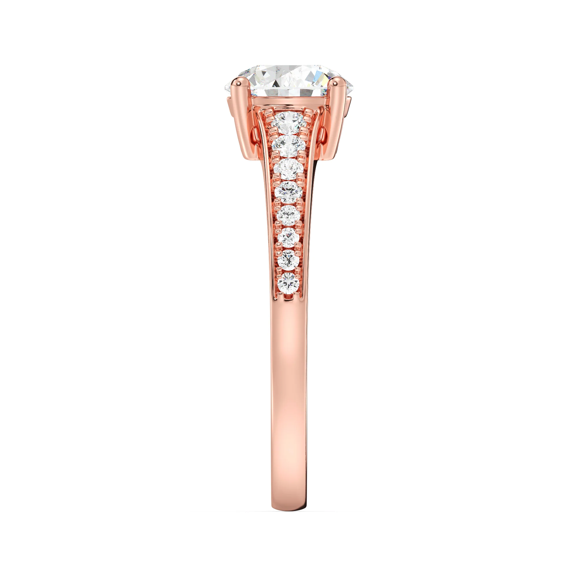 1 Carat Round Cut Lab Grown Diamond Solitaire Engagement Ring in 18K Gold - Image 14