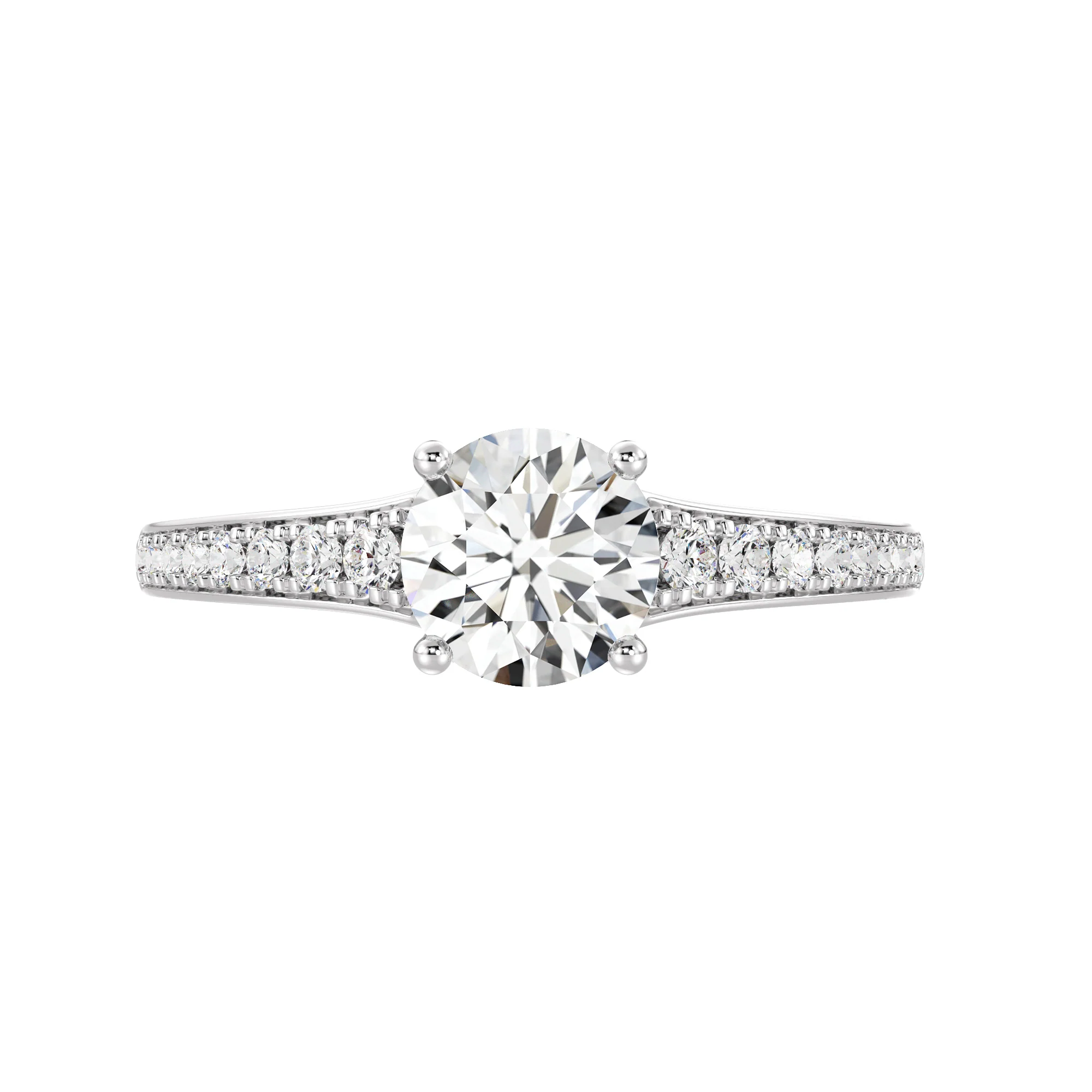 1 Carat Round Cut Lab Grown Diamond Solitaire Engagement Ring in 18K Gold - Image 7