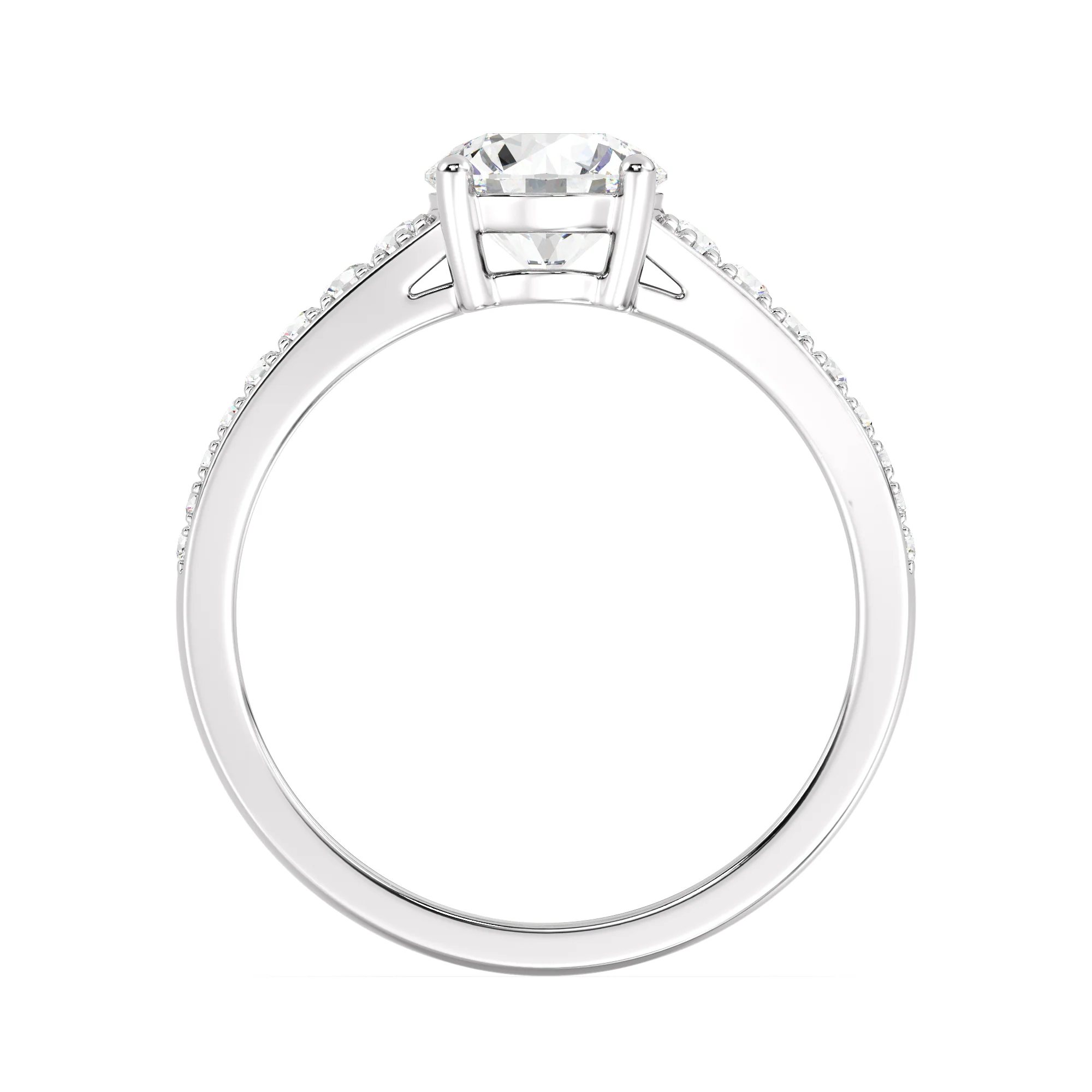 1 Carat Round Cut Lab Grown Diamond Solitaire Engagement Ring in 18K Gold - Image 8