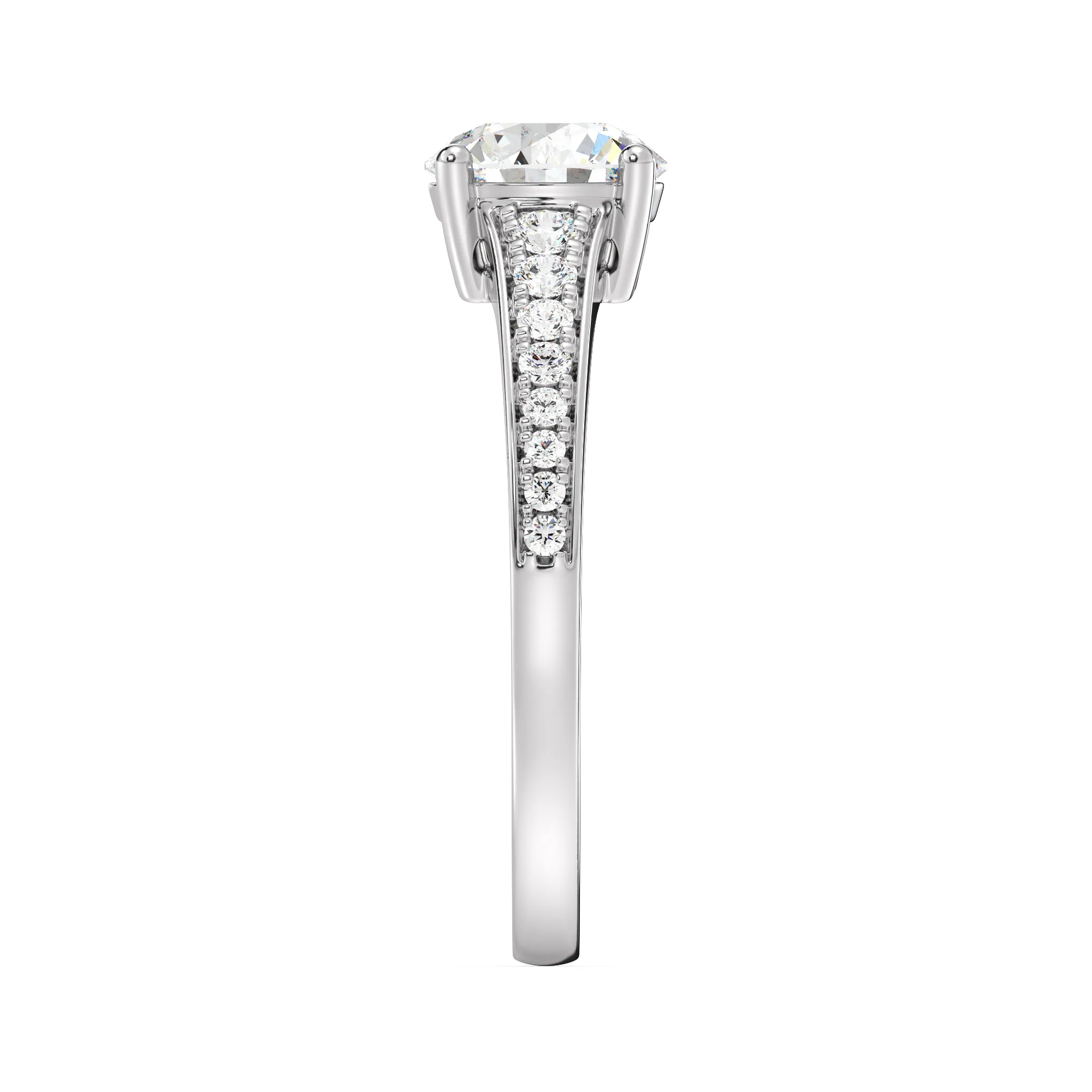 1 Carat Round Cut Lab Grown Diamond Solitaire Engagement Ring in 18K Gold - Image 9