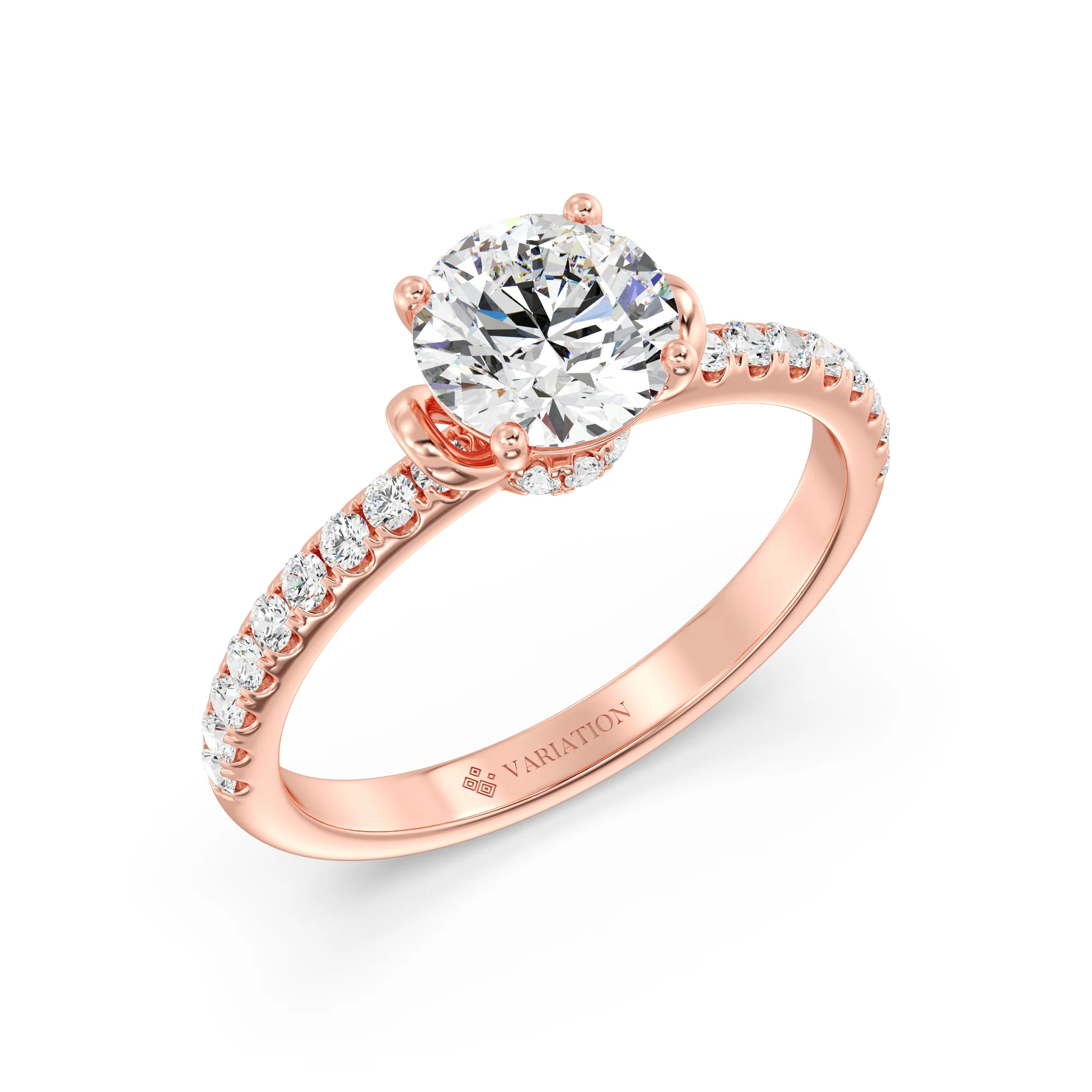 1 Carat Round Cut Lab Grown Diamond Solitaire Engagement Ring in 18K Gold - Image 10