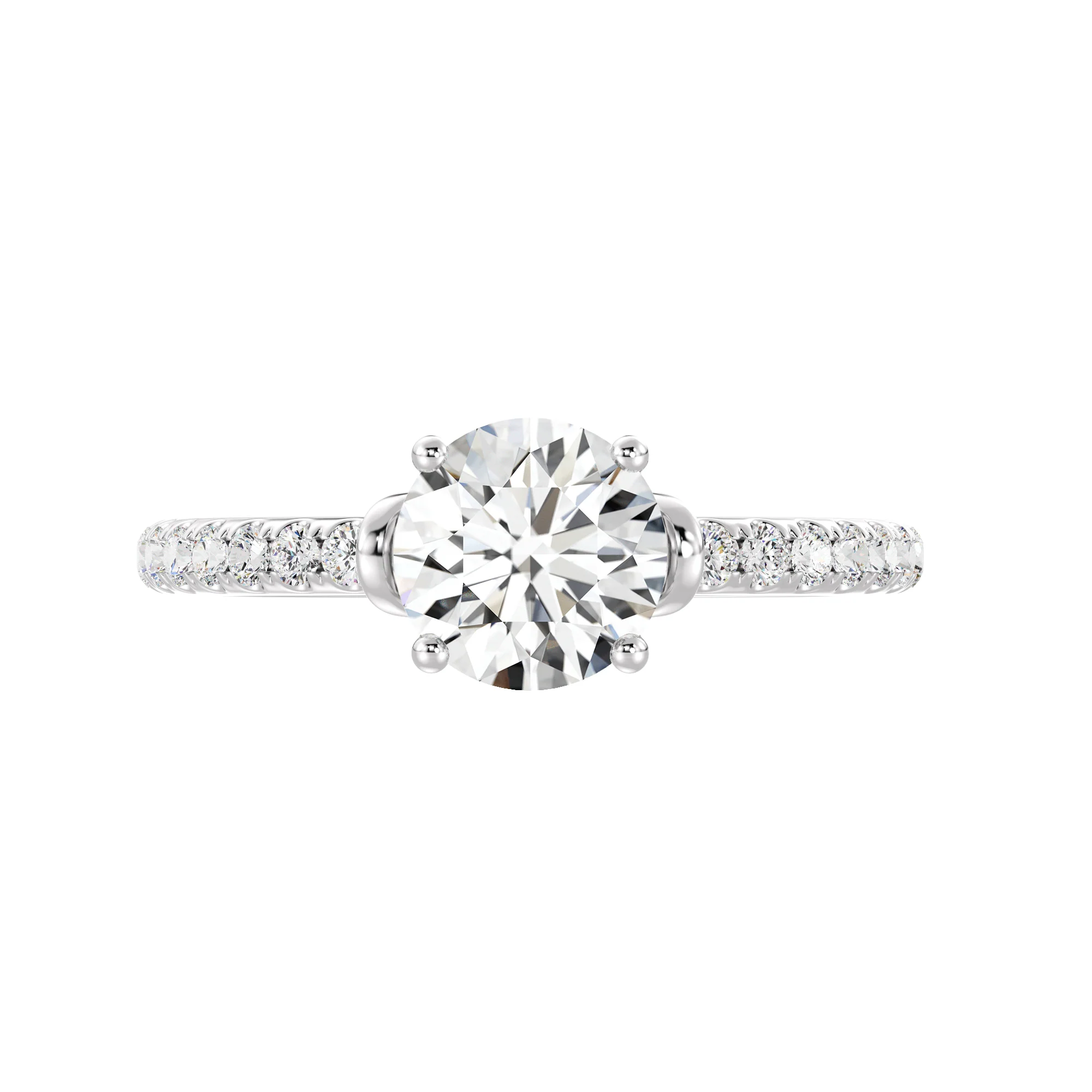 1 Carat Round Cut Lab Grown Diamond Solitaire Engagement Ring in 18K Gold - Image 12