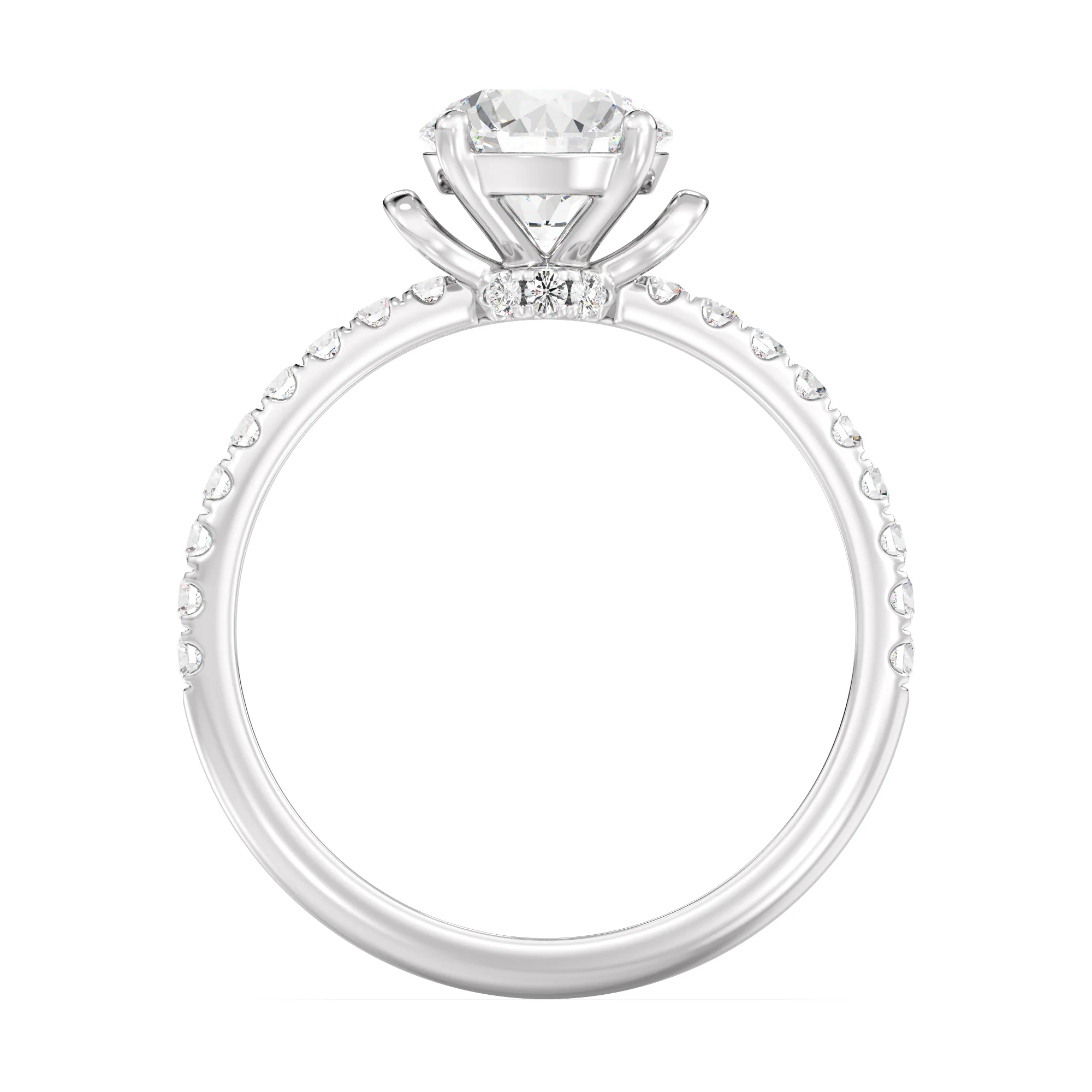 1 Carat Round Cut Lab Grown Diamond Solitaire Engagement Ring in 18K Gold - Image 13