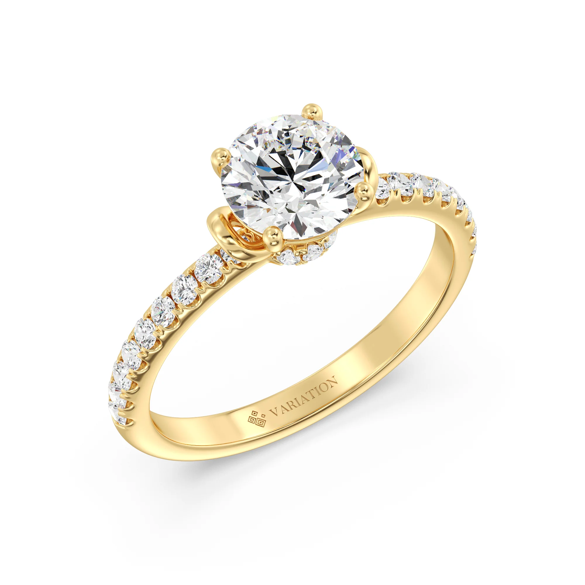 1 Carat Round Cut Lab Grown Diamond Solitaire Engagement Ring in 18K Gold - Image 5