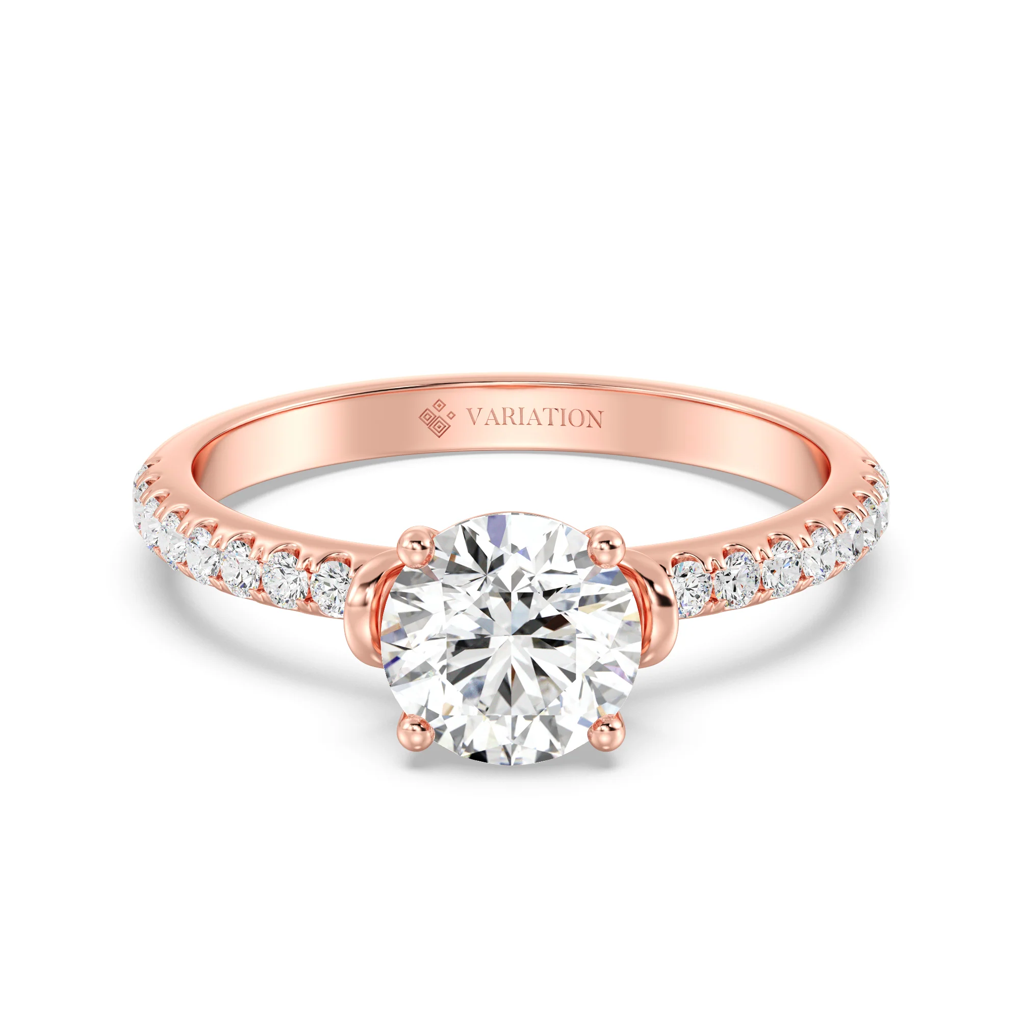 1 Carat Round Cut Lab Grown Diamond Solitaire Engagement Ring in 18K Gold - Image 6