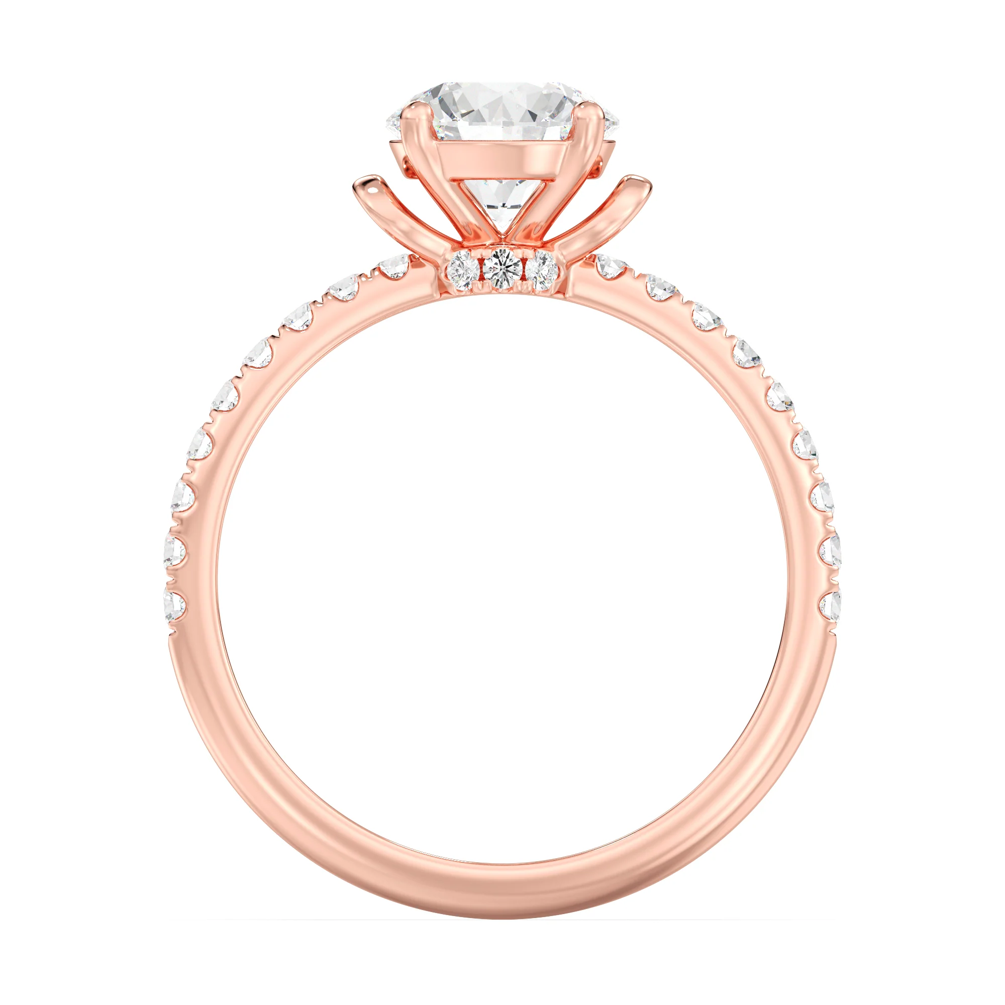 1 Carat Round Cut Lab Grown Diamond Solitaire Engagement Ring in 18K Gold - Image 8