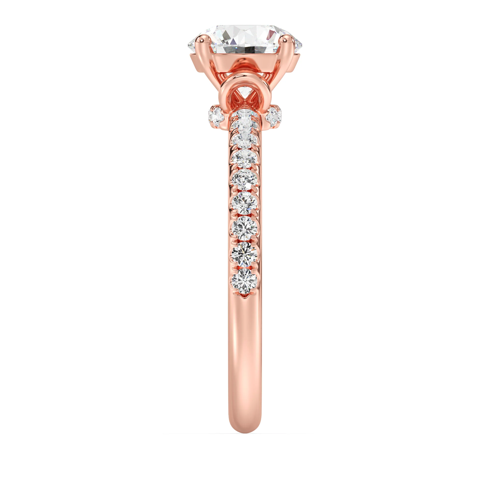 1 Carat Round Cut Lab Grown Diamond Solitaire Engagement Ring in 18K Gold - Image 9