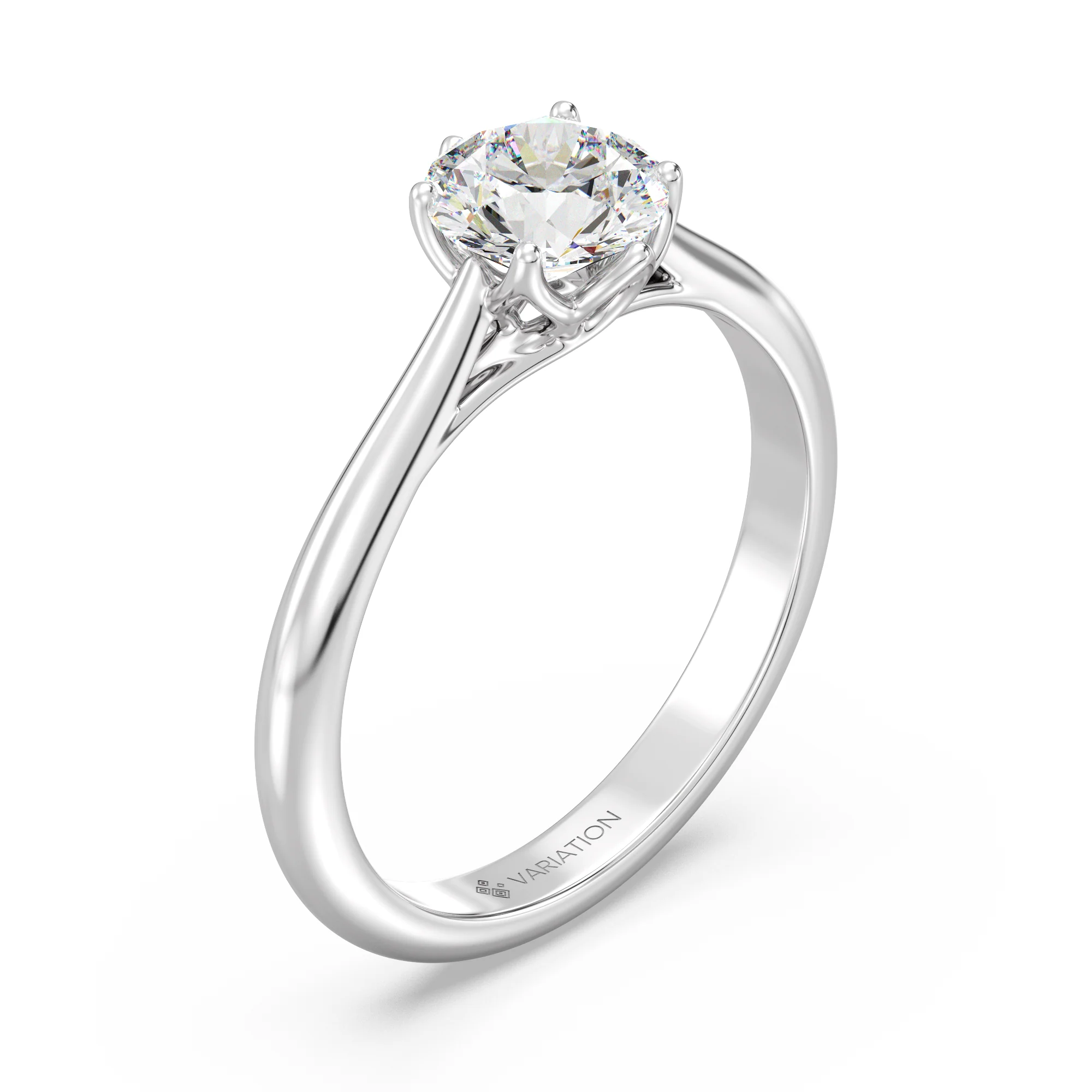 1 Carat Round Cut Lab Grown Diamond Solitaire Ring in 18K Gold - Image 10