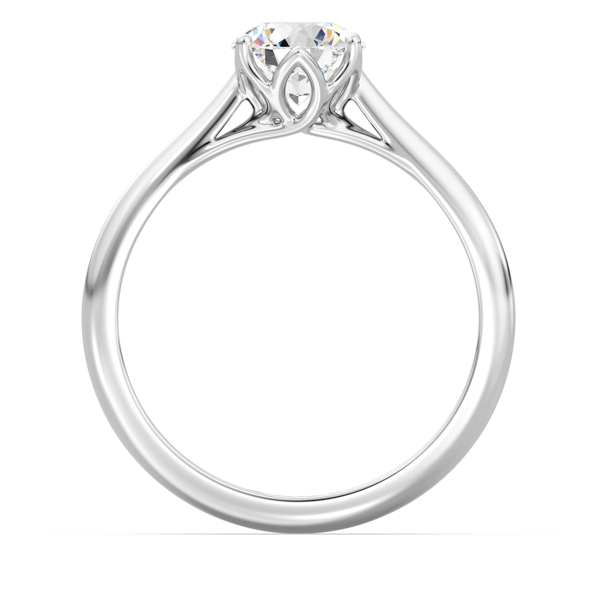 1 Carat Round Cut Lab Grown Diamond Solitaire Ring in 18K Gold - Image 11