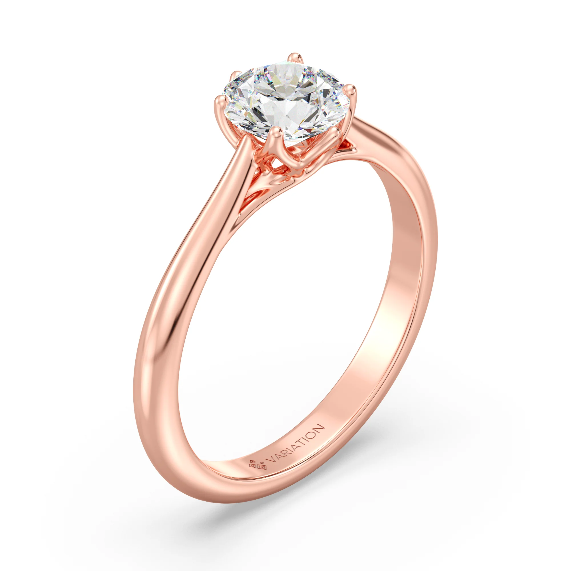 1 Carat Round Cut Lab Grown Diamond Solitaire Ring in 18K Gold - Image 6
