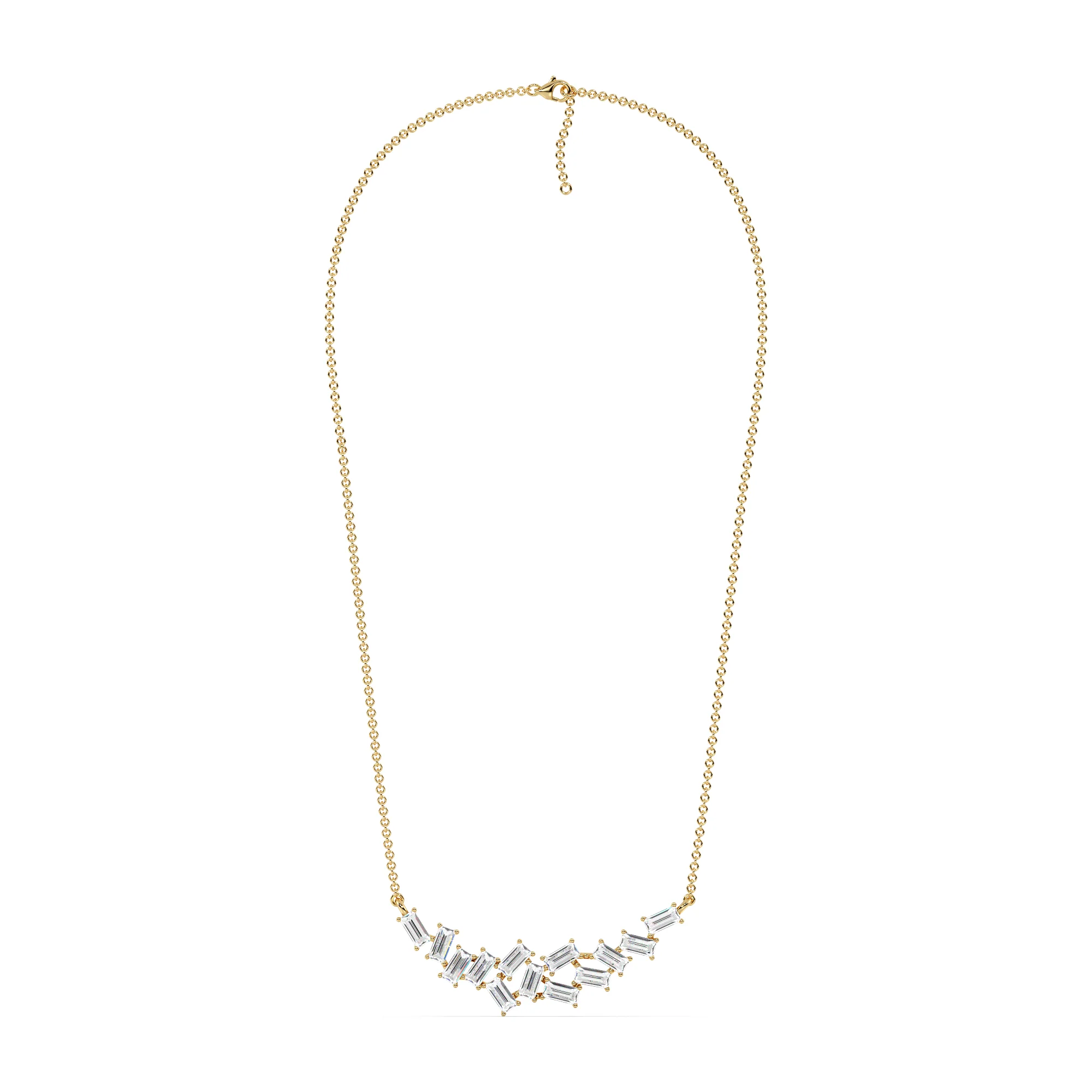 Baguette Pendant Necklace - Image 3