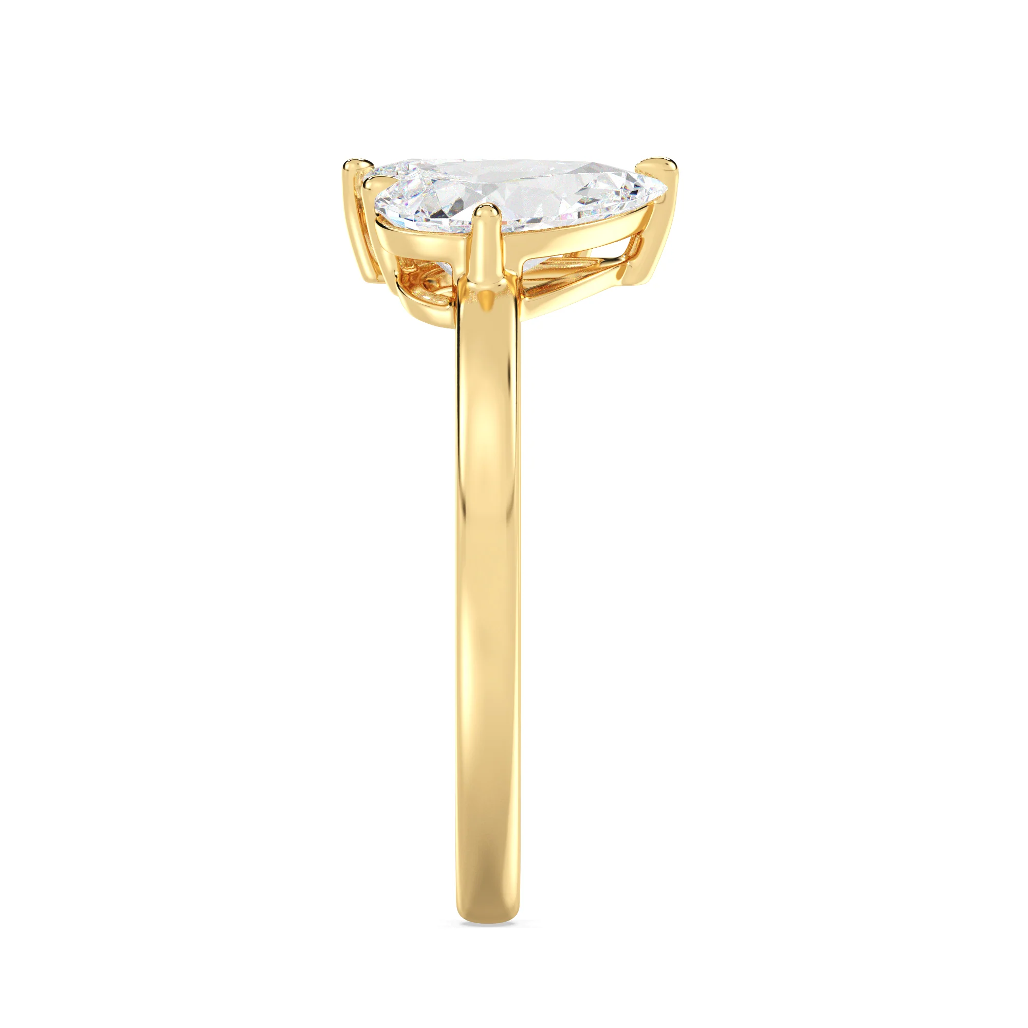Pear Cut Lab Grown Diamond Toi et Moi Ring in 18K Gold - Image 5