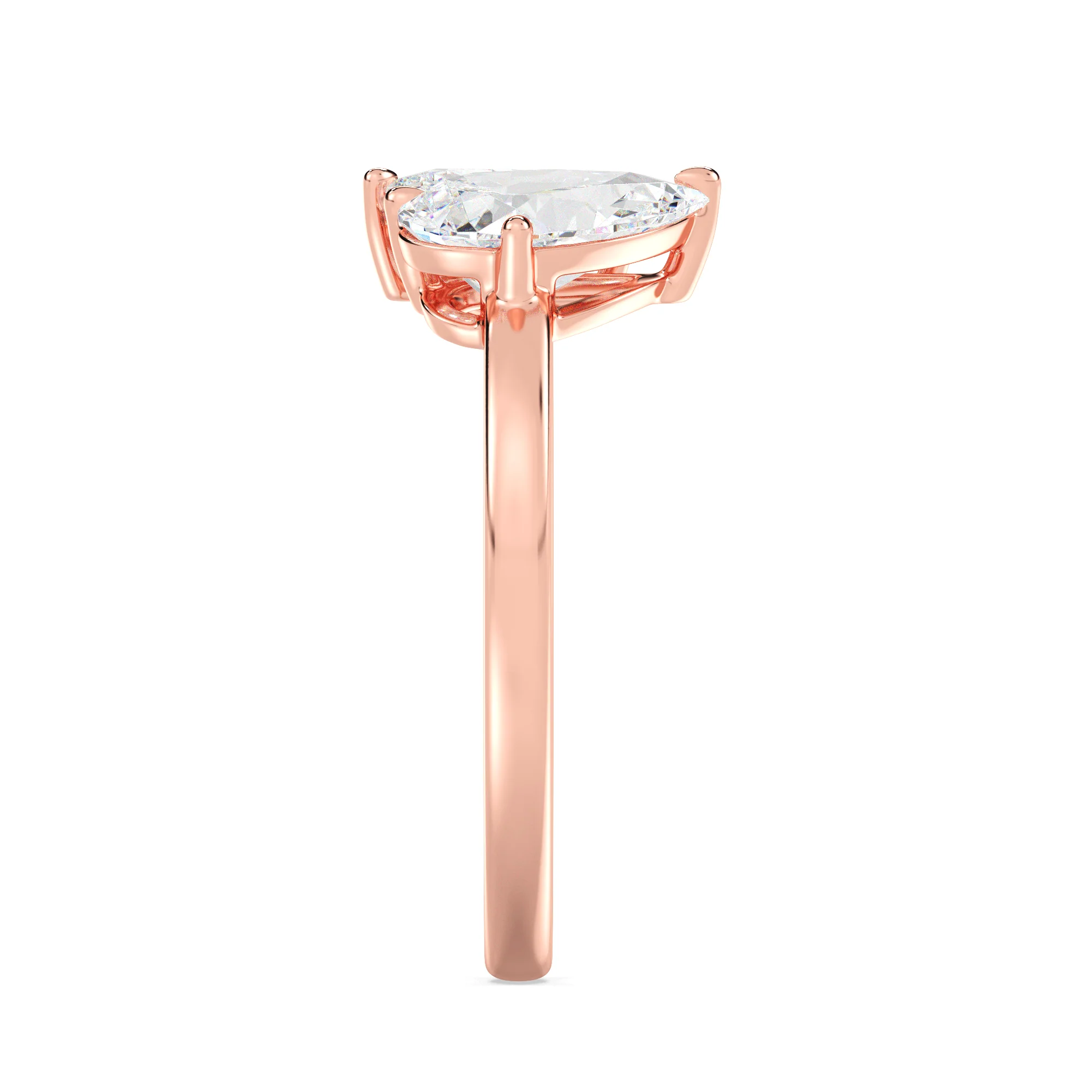Pear Cut Lab Grown Diamond Toi et Moi Ring in 18K Gold - Image 9